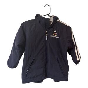 Vintage Walt Disney World Children’s Mickey Mouse Blue Hooded Jacket Size Small